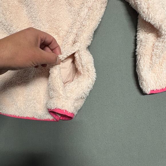Vineyard Vines Girls Sherpa‎ Teddy Fleece Pullover Pink Size 16 Lg Quarter Snap - Picture 7 of 10